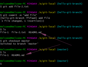 create a branch from master git
