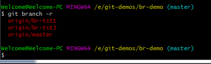 git list branches without remote