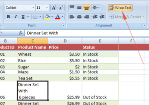 wrap text in excel for mac